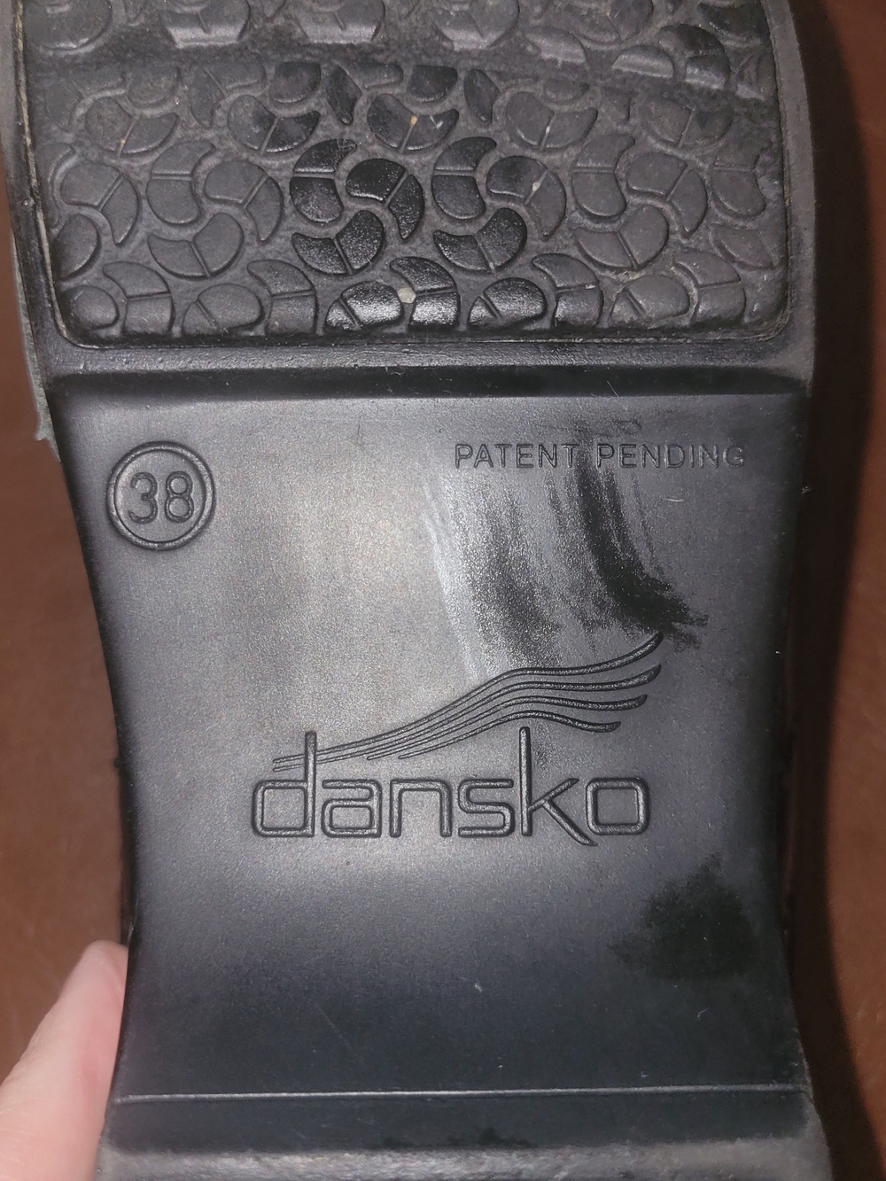 Dansko Blue & Black Marbled Patent Leather Clog Nursing Shoes Sz 38 Size 7.5 - Picture 11 of 11